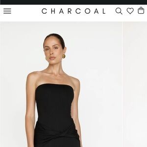 Elegant Black Strapless Dress